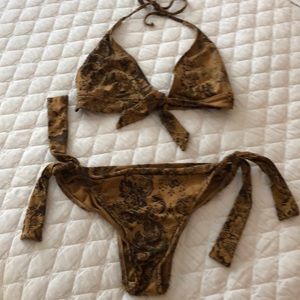 Pursuit Brown chamois floral adjust/bikini (XL) ❤️